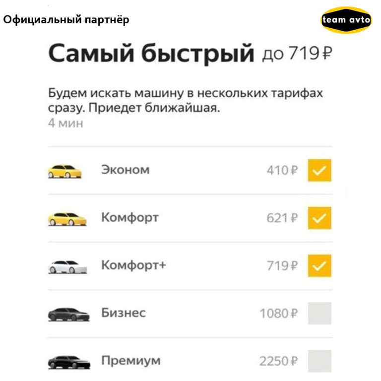 Самый быстрый (Яндекс.Такси)